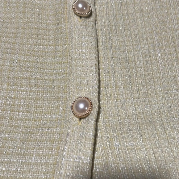 Andree button front shirt. New with tags. Pale yellow. Shacket - Picture 2 of 5